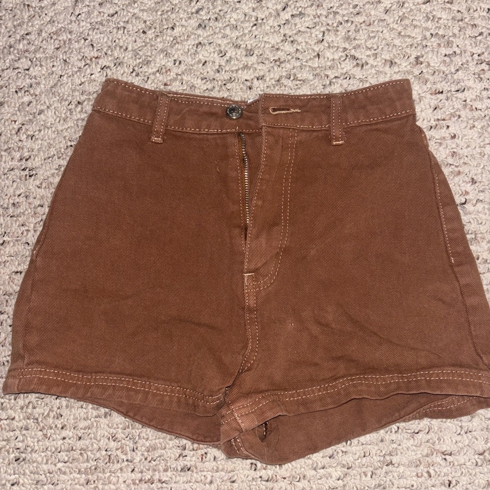 Brown Denim Women's Shorts from Princess Polly